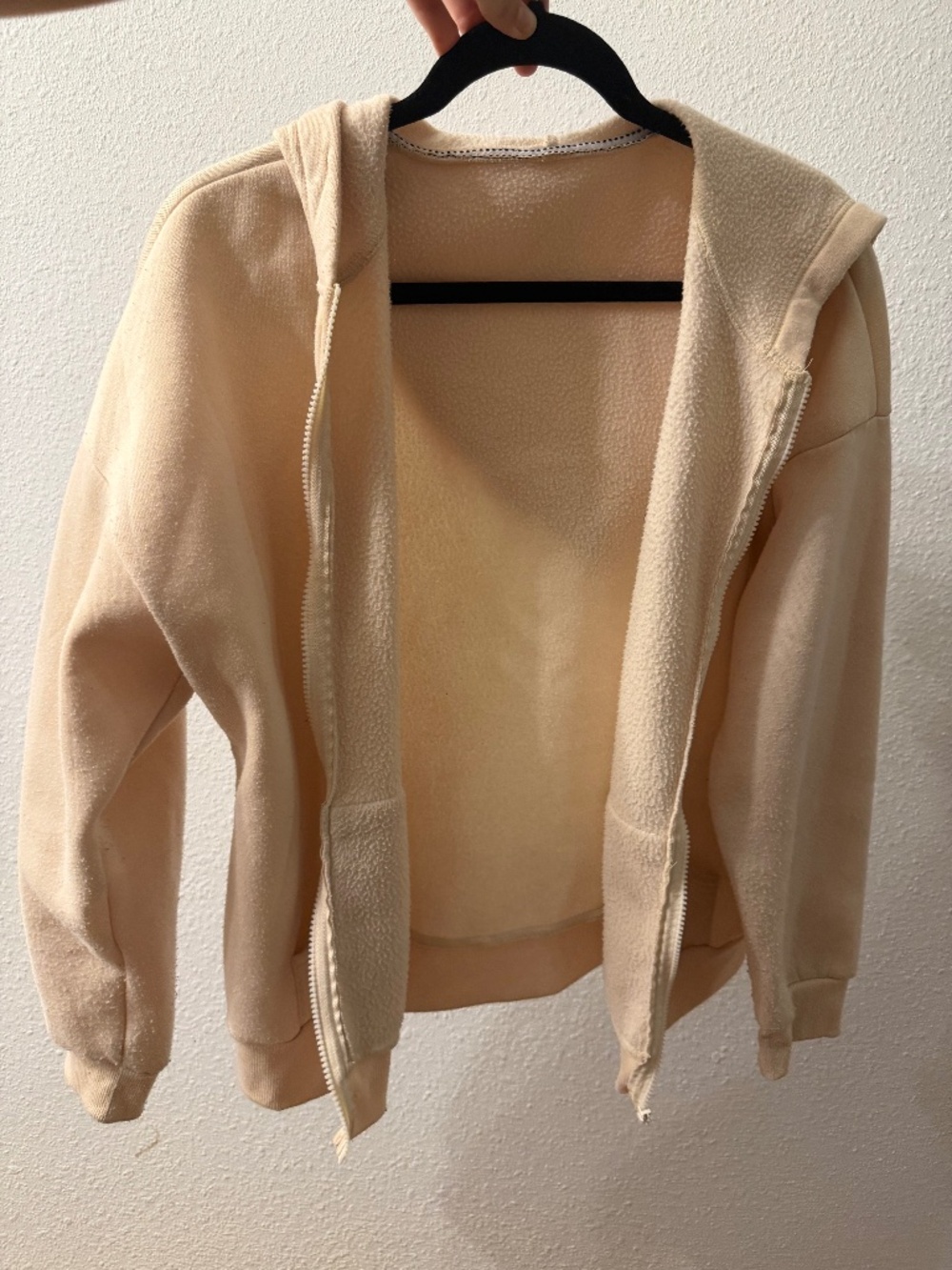 Cream Yellow Zip-Up Jacket